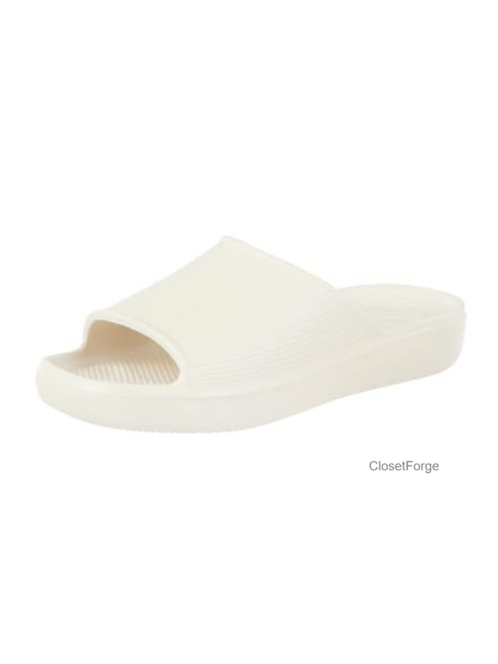 Women's Waterproof EVA Slide Sandals - Ribbed Platform, Arch Support, Machine